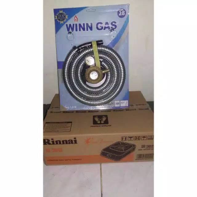 Paket Kompor RINNAI RI 301 S + paket regulator selang gas WINN GAS / paket