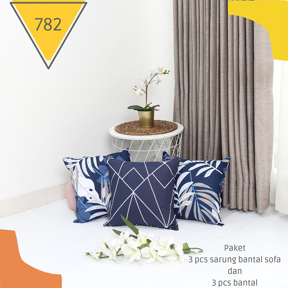 BANTAL SOFA 50X50 ( 3 PCS ) dan SARUNG BANTAL(3 PCS)