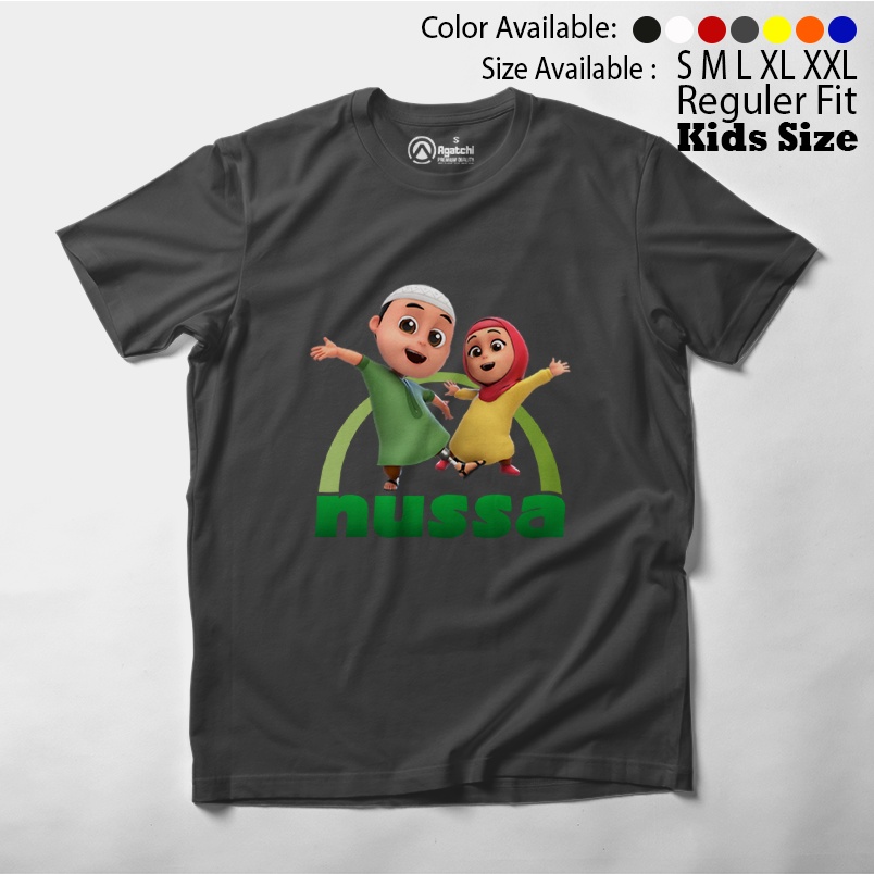 Nussa Rara , Baju Anak / Kaos Atasan Anak / Kaos Anak Distro / Laki laki dan Perempuan