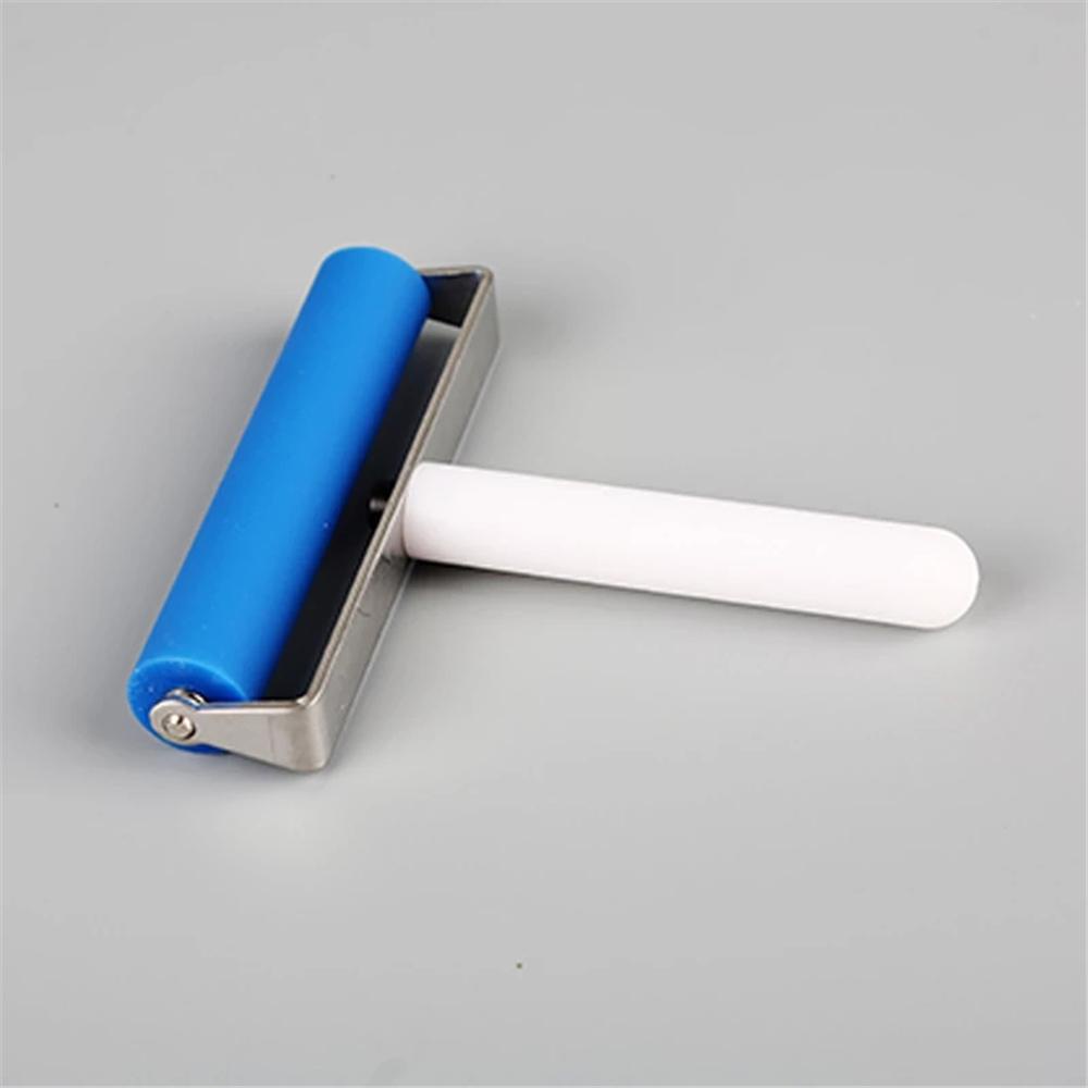 Rebuy Silicone Roller Blue 10cm Aksesoris Telepon Karet Lembut Handphone Layar Laptop Ponsel Repair Tools