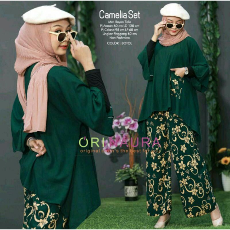 one set waka | setelan wanita waka waka camelia set | busui