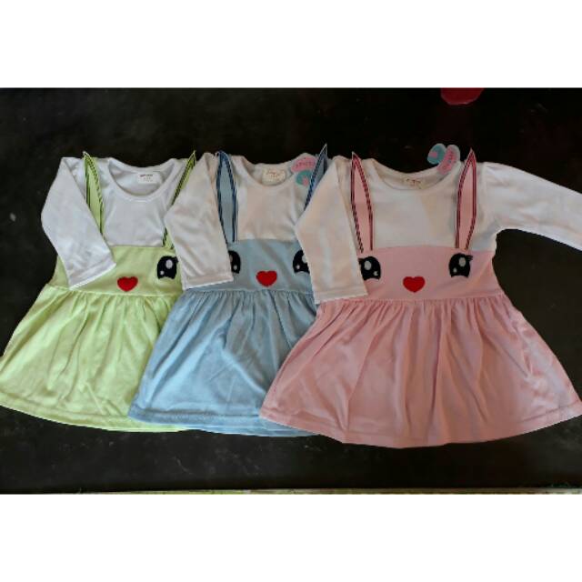 Baju/dress anak murah kelinci telinga panjang amena