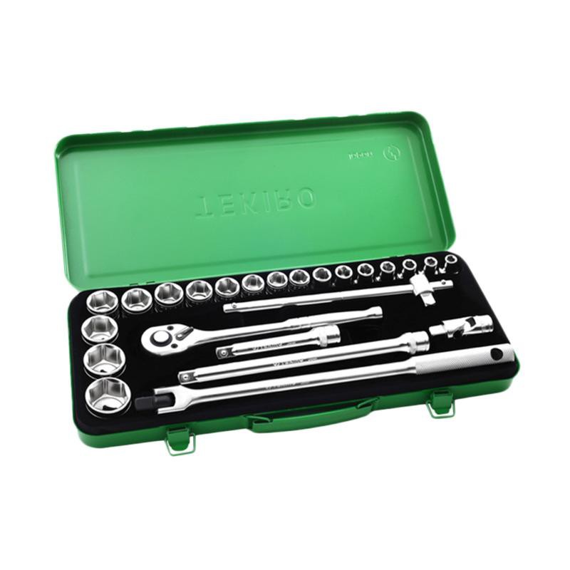 TEKIRO 1/2 INCH SOCKET SET 6 PT 8 - 32 MM 24 PCS /KUNCI