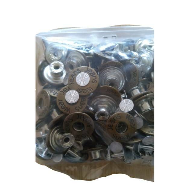 Kancing Jeans Goyang & Tak Goyang Untuk Celana & Jaket Jeans