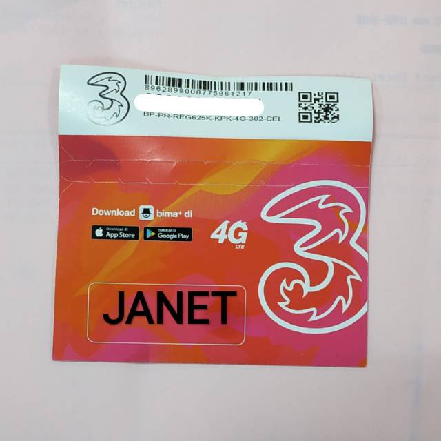 KARTU PERDANA TRI JANET