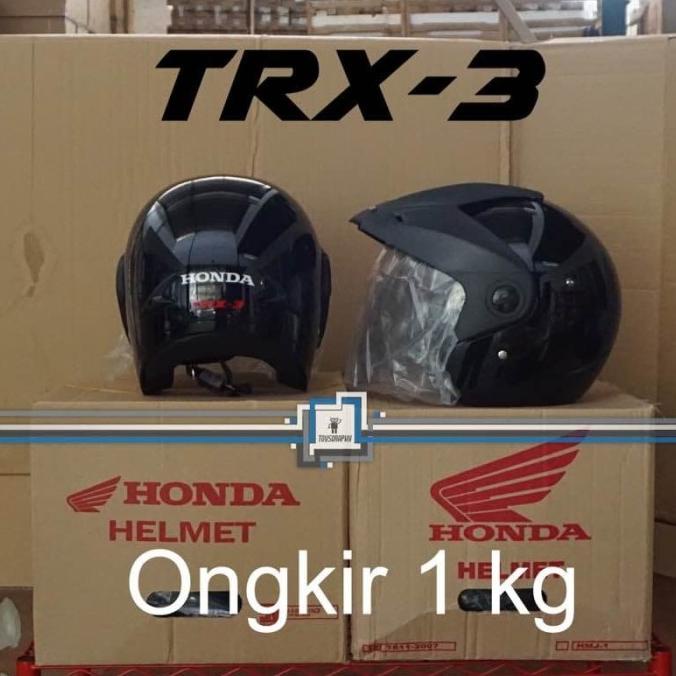 Helm Honda Trx-3 Trx3 Trx 3 Ori & Sni Half Face - Super Sale Grosir Original