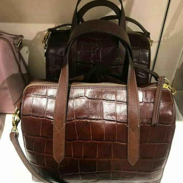 Fossil sydney satchel croco