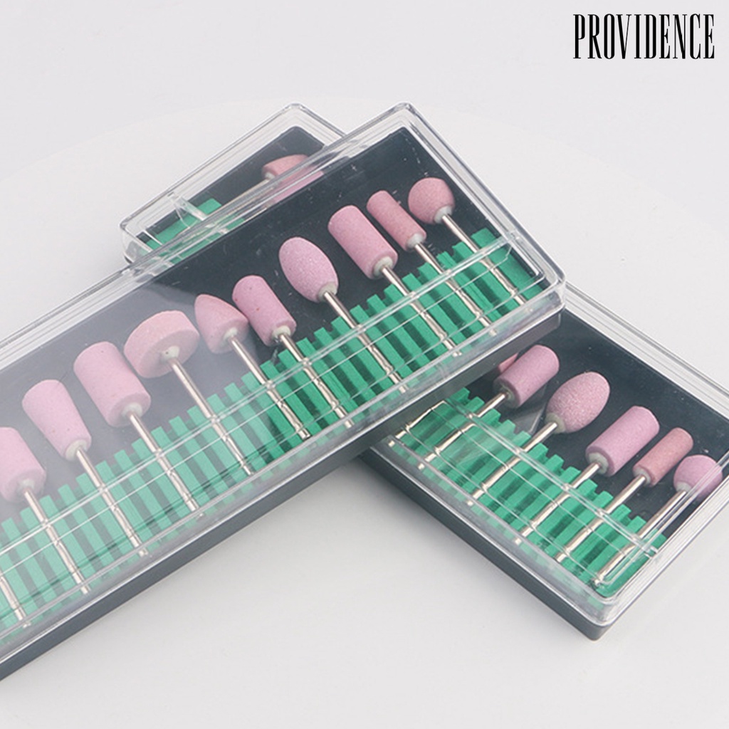 Providence 12Pcs/Set Nail Drill Bit High Strength Sandblasting Quartz Manicure Quartz Scrub Stone Buffers Nail Art Tool for Home Use