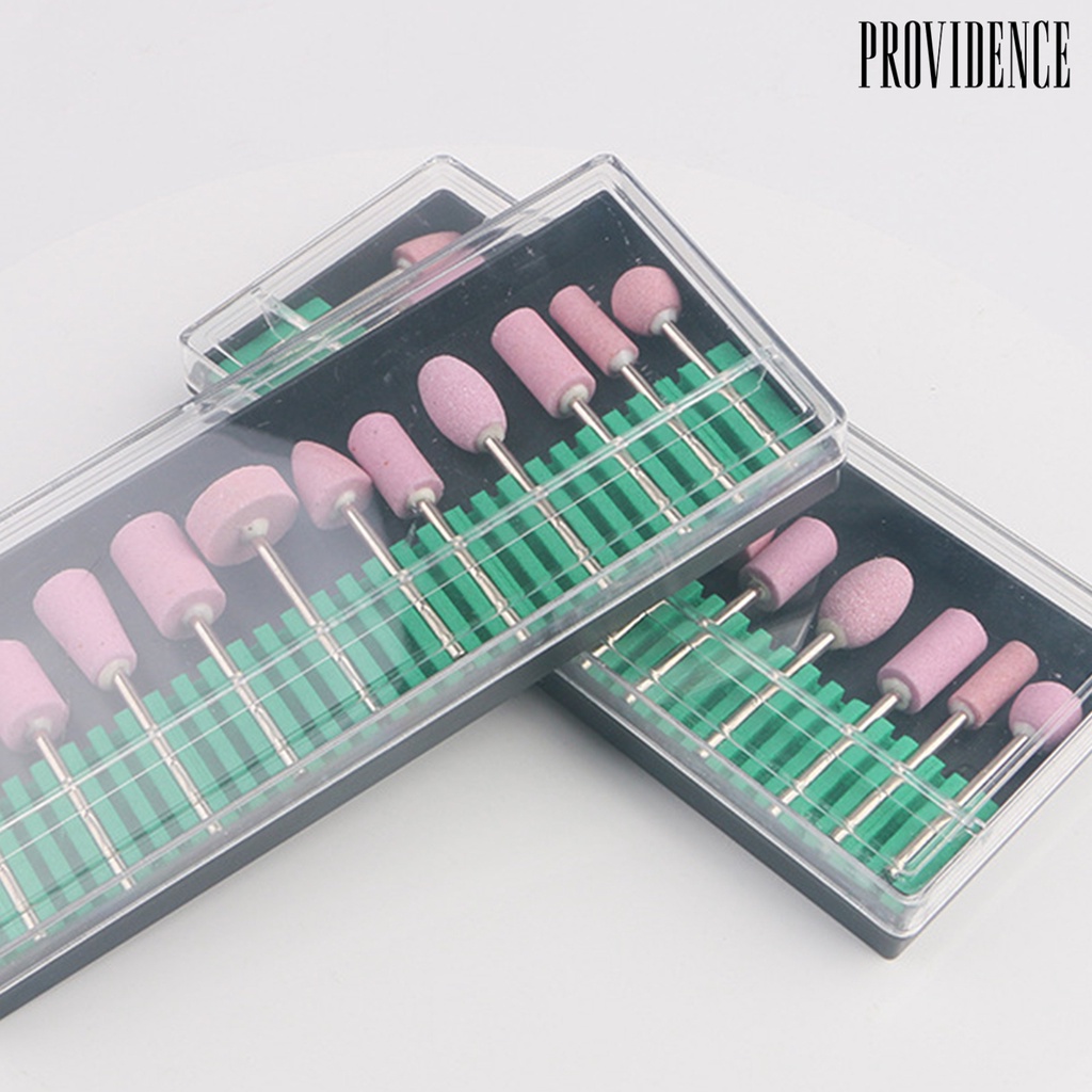 Providence 12Pcs/Set Nail Drill Bit High Strength Sandblasting Quartz Manicure Quartz Scrub Stone Buffers Nail Art Tool for Home Use