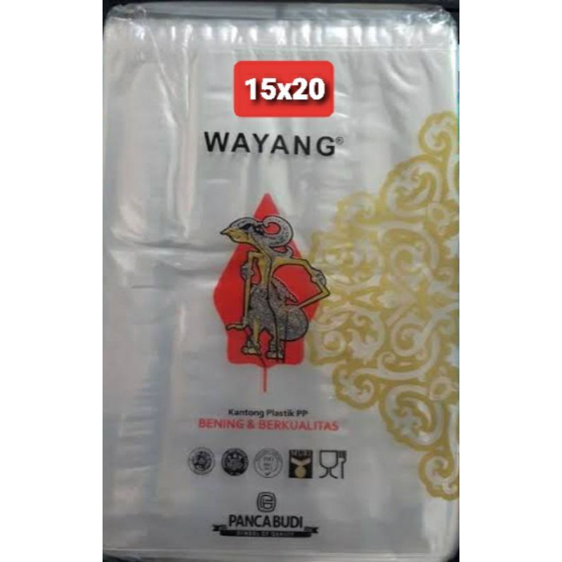 Plastik PP Wayang 0,3 15x20 15x25 15x30 15x35 250gr