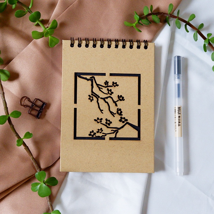

Otterspace Studio | [PO] Sakura Cherry Blossom Flowers Ring Notebook - Notebook Bunga