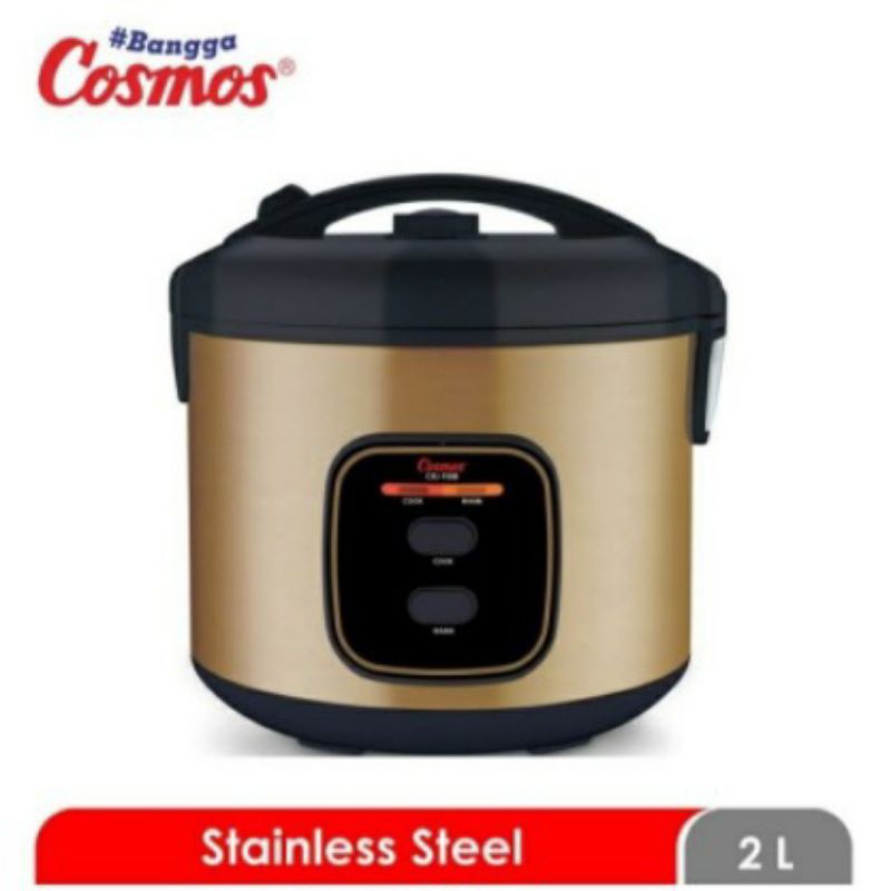 Cosmos Rice Cooker Stainless 2 Liter 3 in 1 CRJ9308 400 Watt