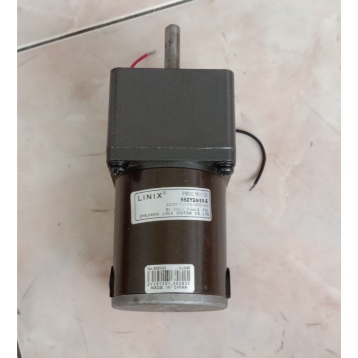 Dc Motor Gearbok Linix 24V 8Rpm 25W