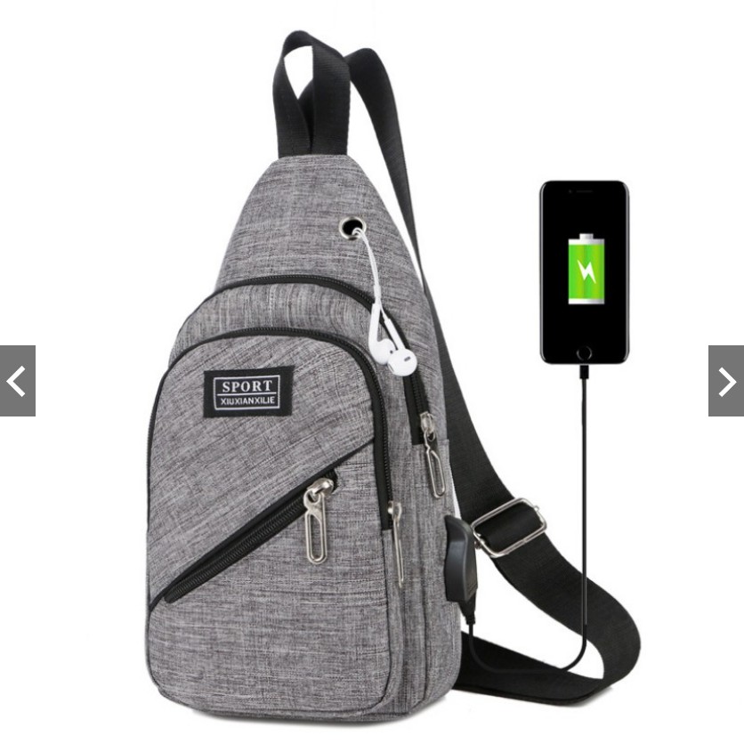 Tas Selempang Pria Import Original Fashionable Murah USB SPORT Xiuxianxilie