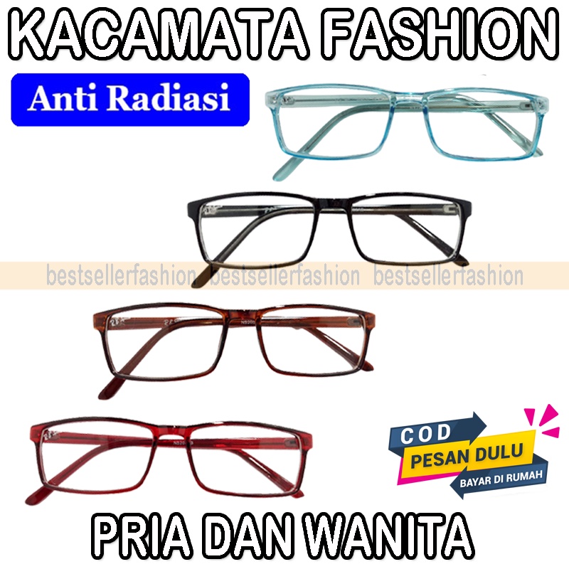 TERSEDIA &amp; COD Frame Kacamata Anti Radiasi PREMIUM untuk Wanita Pria Kacamata Korea Fashion Cewek Eyeglasses Kaca mata Komputer Hp