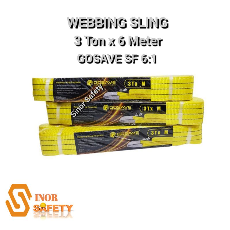 WEBBING SLING 3 Ton x 6 Meter Pengikat Pengangkat Safety