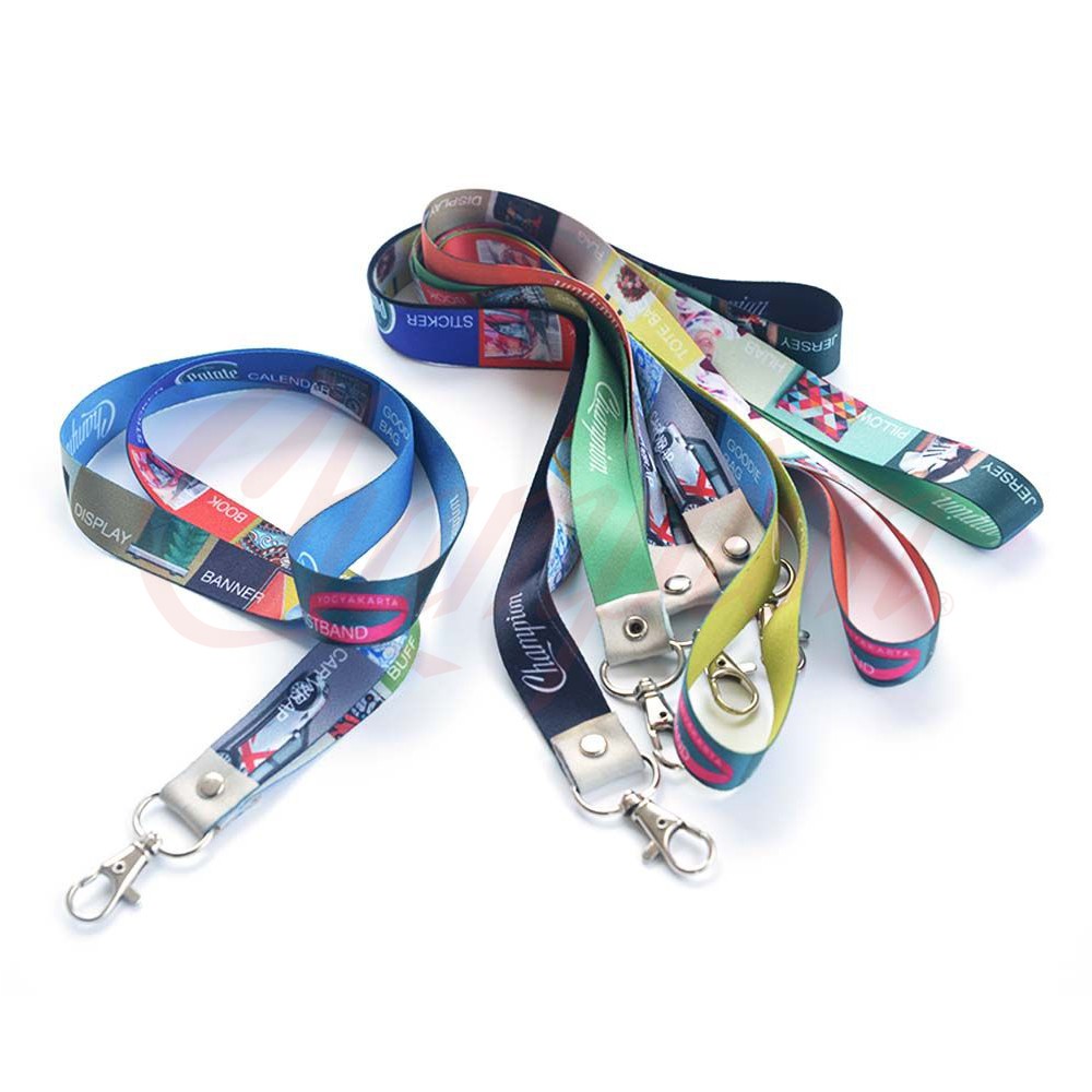 

Lanyard Printing 2cm Custom Full Color 2 sisi ( Bisa Satuan ) stopper dan kait murah jogja