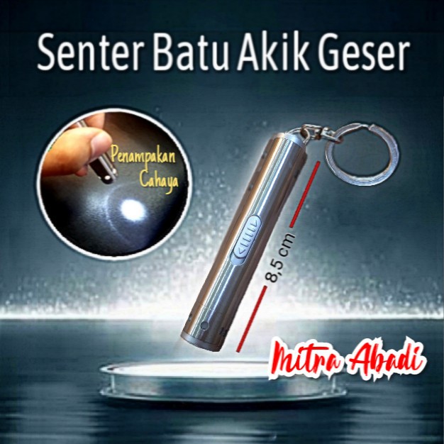 Senter Batu Akik Geser Mini LED
