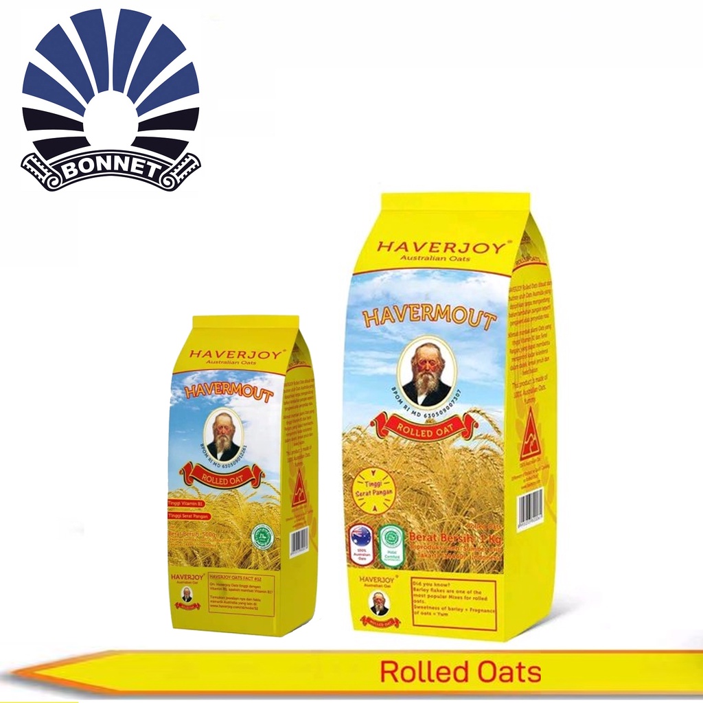 

Haverjoy Havermout Rolled Oat 1Kg/500gr