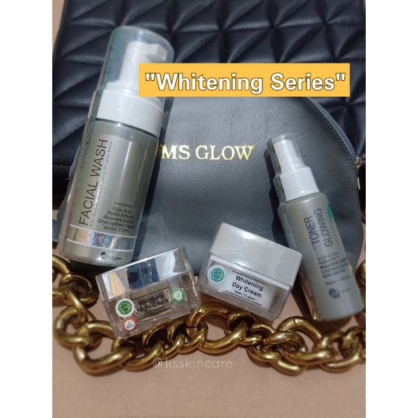 PROMO PAKET WHITENING SERIES SPESIAL GIVE MSGLOW / Whitening MS Glow / Mencerahkan wajah / Menghaluskan Wajah / Halal