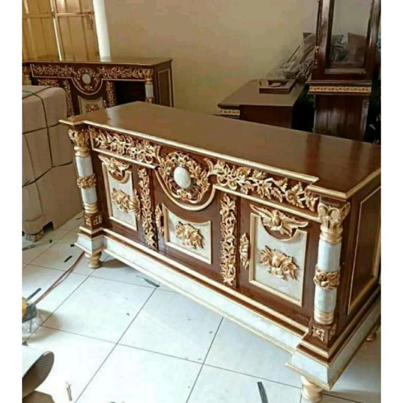 bufet tv kayu jati 1,5_bufet mewah_furniture Jepara