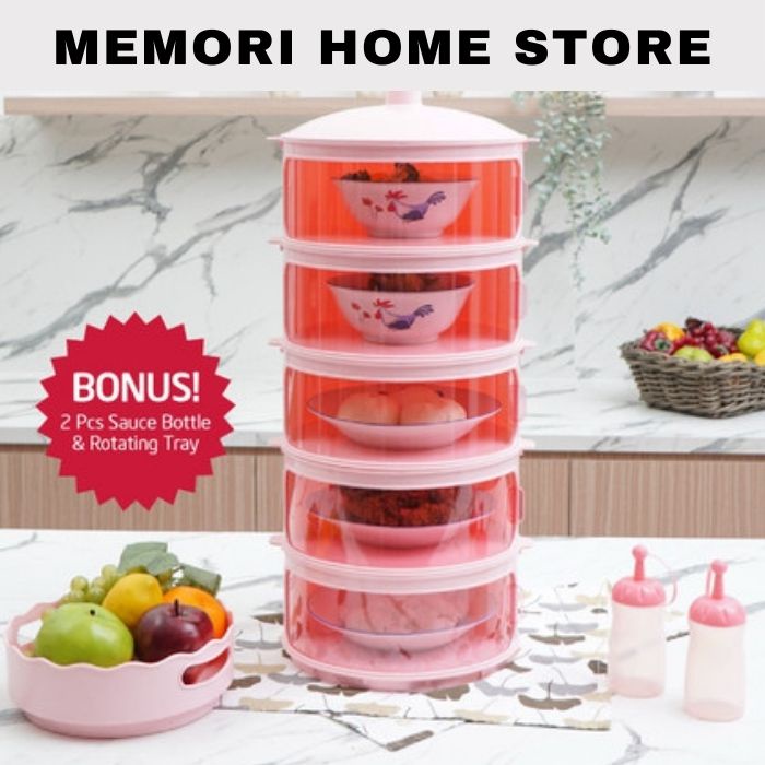 Tudung Saji Makanan 5 Susun / Dishes Keeper SET 5 Stacks LIMITED EDITION 