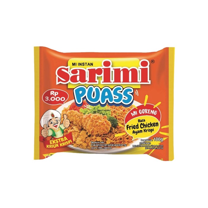 

Ss5g74gfd Sarimi Puass Mi Goreng Fried Chicken Ayam Krispi Mi Instant 100 Gram Ff04151