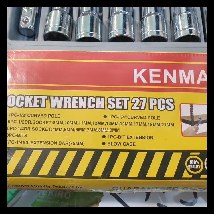 KUNCI SOK SET KENMASTER 27 PCS KUNCI SOCKET SET SOKET KENMASTER 27PCS
