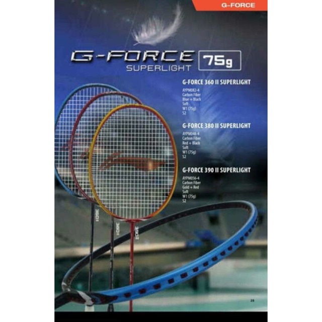 ORIGINAL Lining G Force 360 II / 380 II / 390 II Superlight