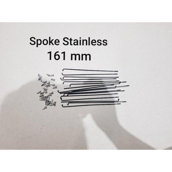 Spoke Stainless 161 mm untuk 16 plus 349  . Jari Jari Ruji Jeruji  Brompton pikes fnhon sepeda lipat bmx folding bike seli