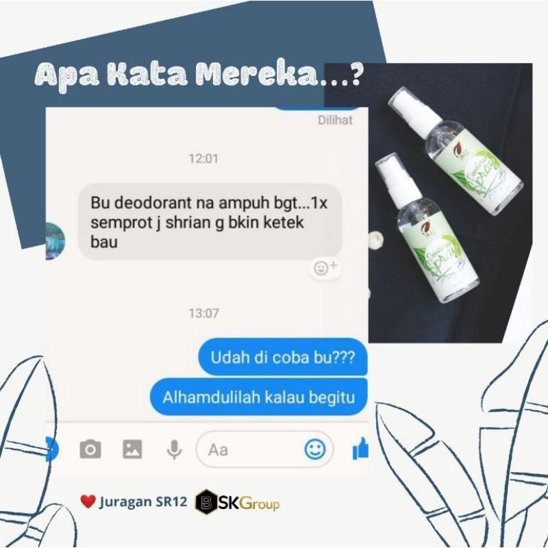 Deodorant spray SR12 ampuh untuk penghilang bau badan 60ml