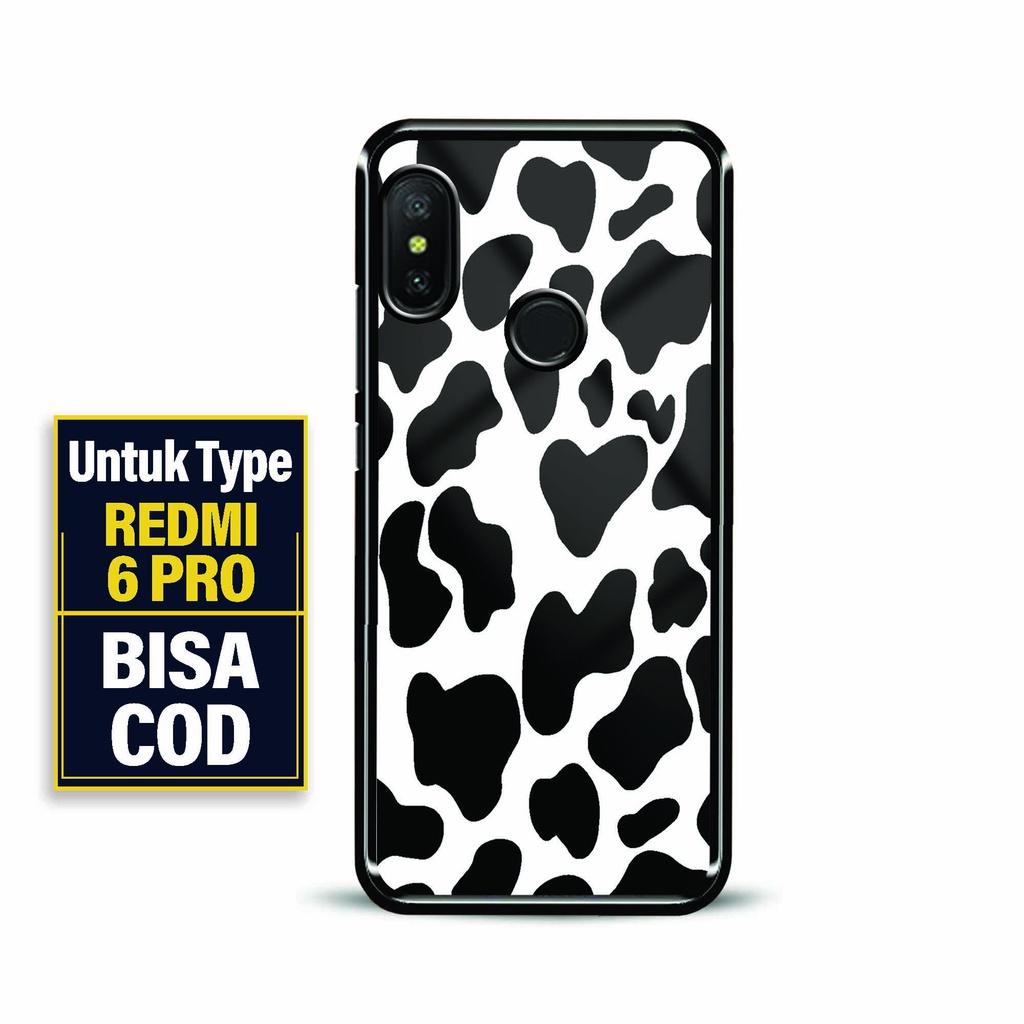 Case Glossy Premium Redmi 6 Pro - 2D Glossy Redmi 6 Pro - Fashion Motif [ Kartun Cow 1 ] Redmi 6 Pro