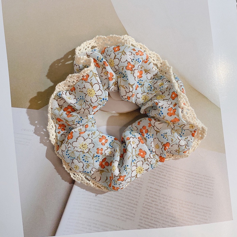 Srunchie Wanita / Ikat Rambut Korea Wanita Elastis Motif Bunga Fashion Import-FS-12 #3