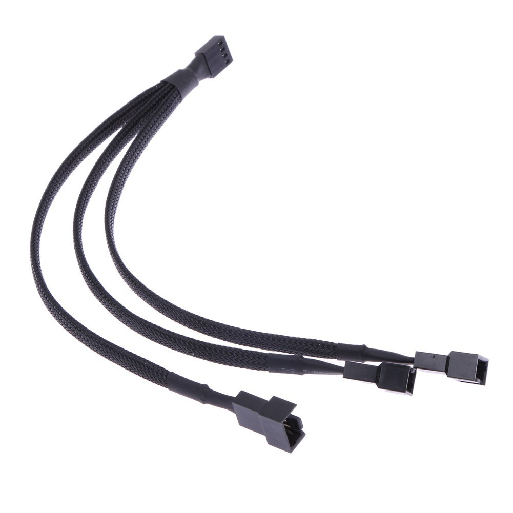 SPLITTER KABEL FAN 4 Pin PWM TO 3 CABANG 4 PIN MALE SLEEVE KABEL 3 WAY