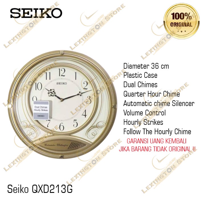 Jam Dinding Melodi Seiko QXD213 Original / Wall Clock QXD213