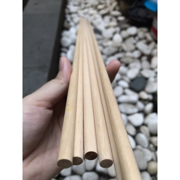 dowel kayu ramin / dowel ramin / stik bulat 7mm panjang 80cm