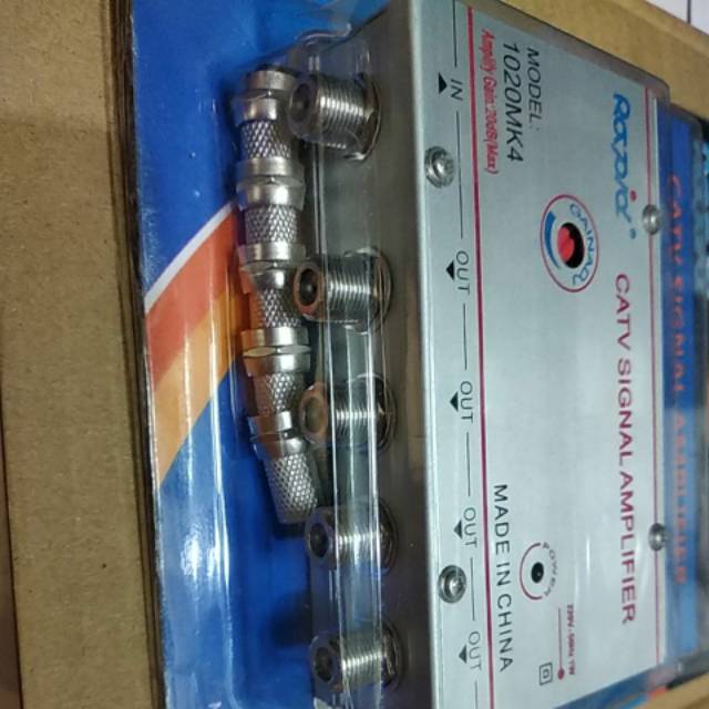 BOSTER ANTENA TV / CATV SIGNAL AMPLIFIER / BOSTER SEKALIGUS SPLITTER 4 WAY