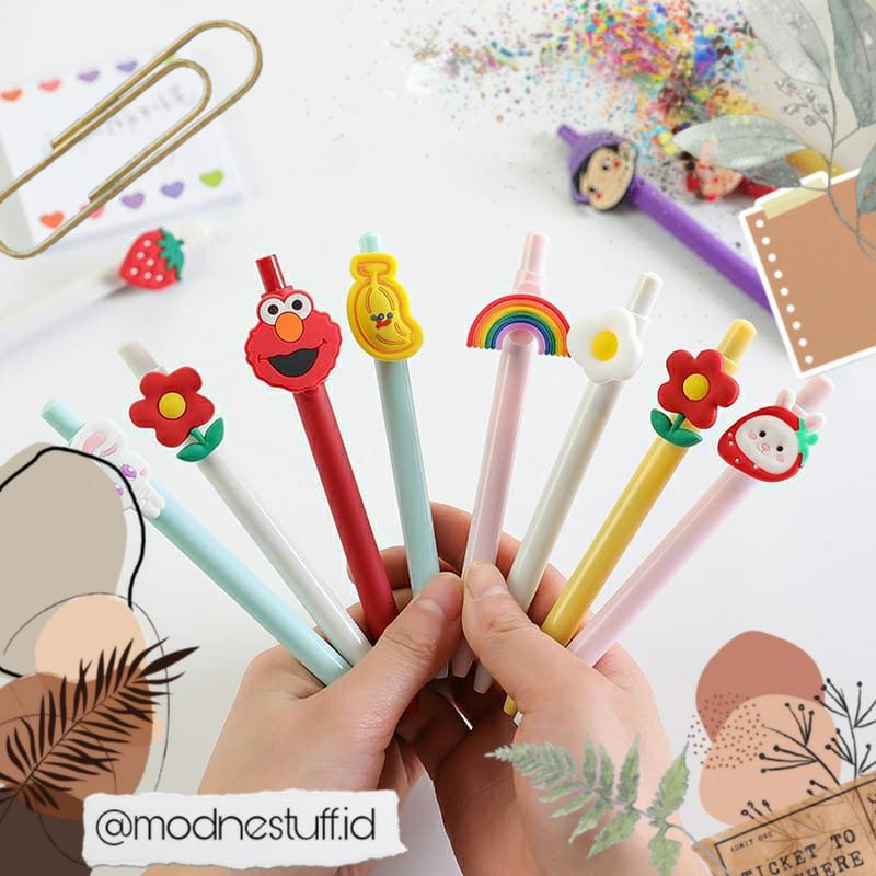 

Korean Cartoon Pen 0.38mm Cute Rabbit Egg Strawberry Pens Kawaii Gel