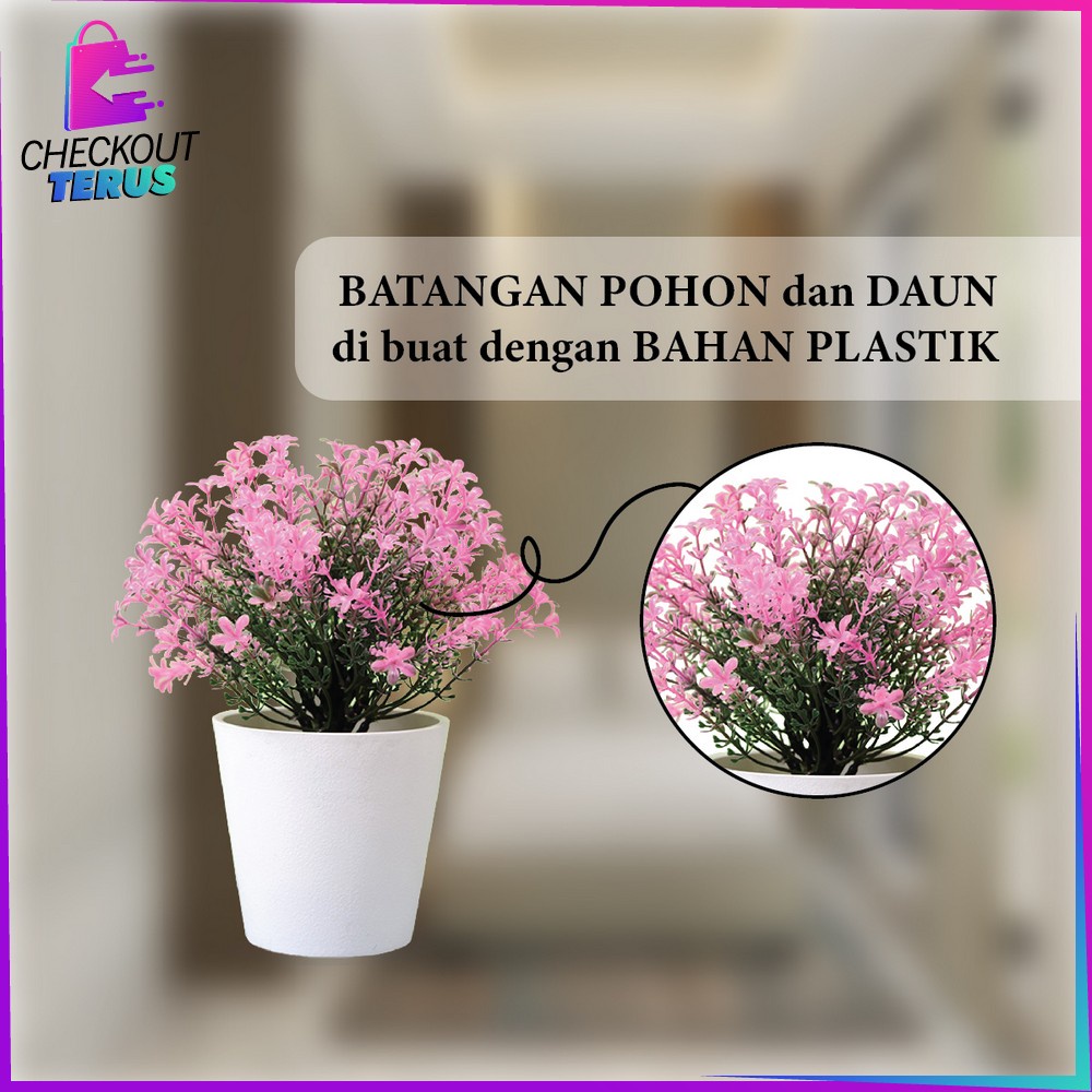 CT C617 C621 Ornamen Pot Cemara Kecil Tanaman Hias Bunga Plastik Artifisial Pajangan Dekorasi Ruang Tamu