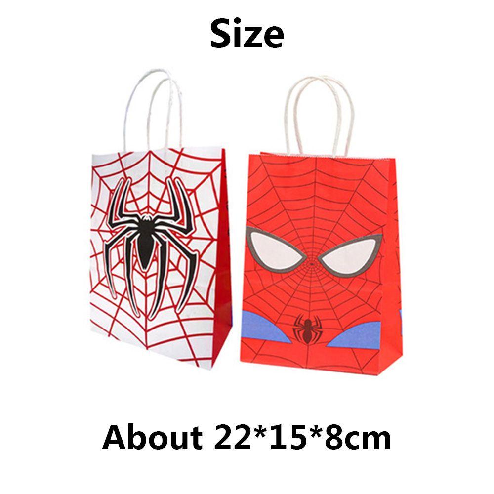 Solighter Spiderman printing Dua Sisi 12pcs Dekorasi Spider Treat B ags Candy B ags Hero