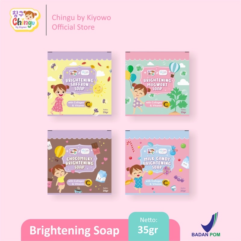 BRIGHTENING SOAP CHINGU BY KIYOWO WITH COLLAGEN &amp; VITAMIN C 35GR