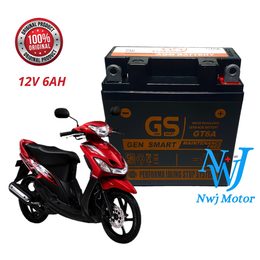 Jual Aki Motor Mio Smile Mio Sporty GM5Z GT6A YB5L GS MF Aki Kering