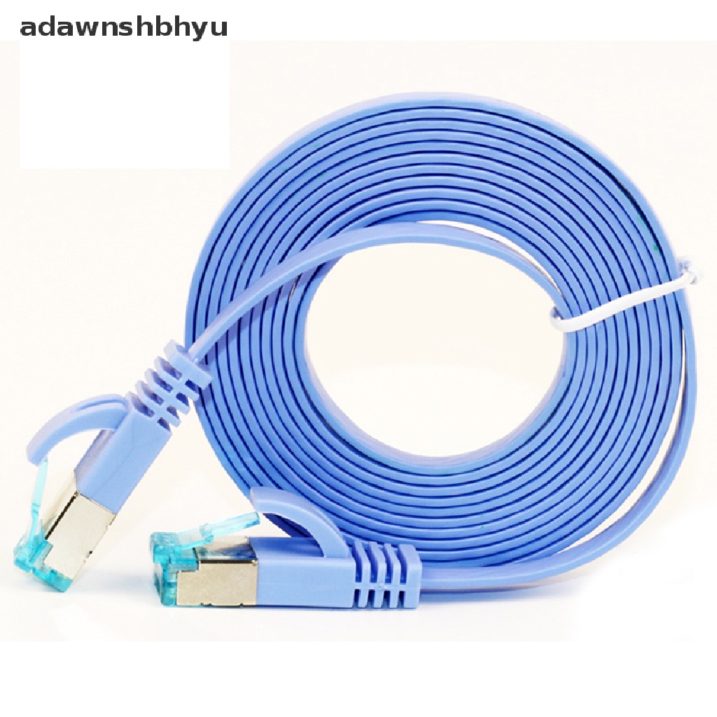 (adawnshbhyu) Kabel Jaringan LAN Ethernet RJ45 Cat6 Flat Panjang 1-5m