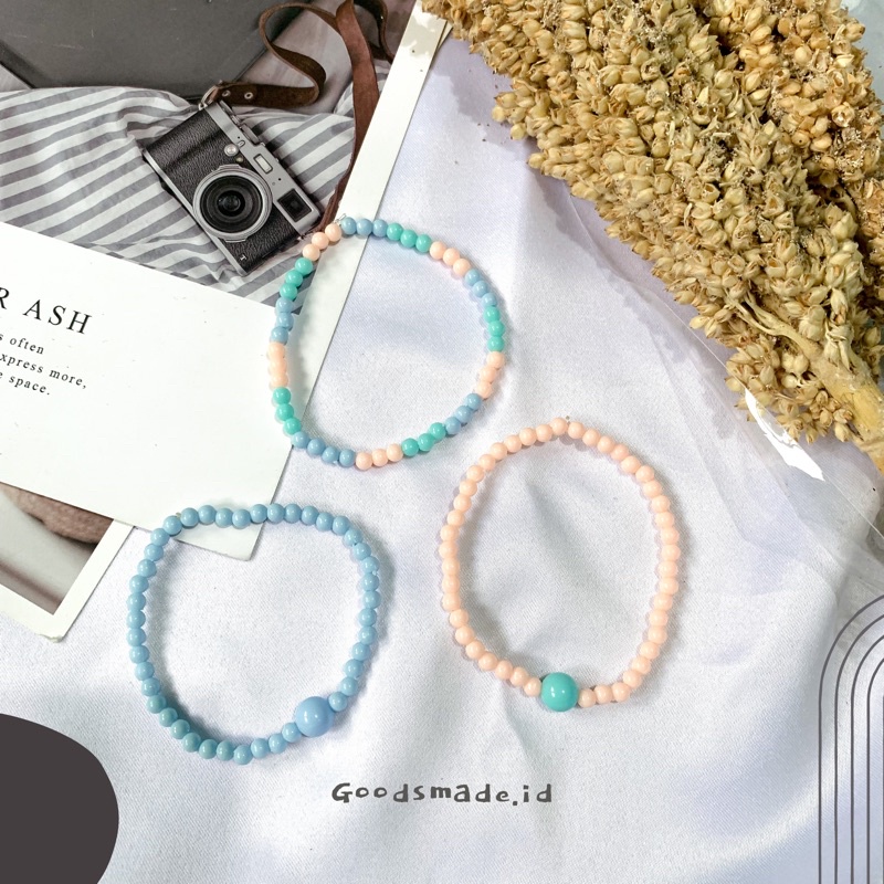 GELANG MANIK WARNA PASTEL