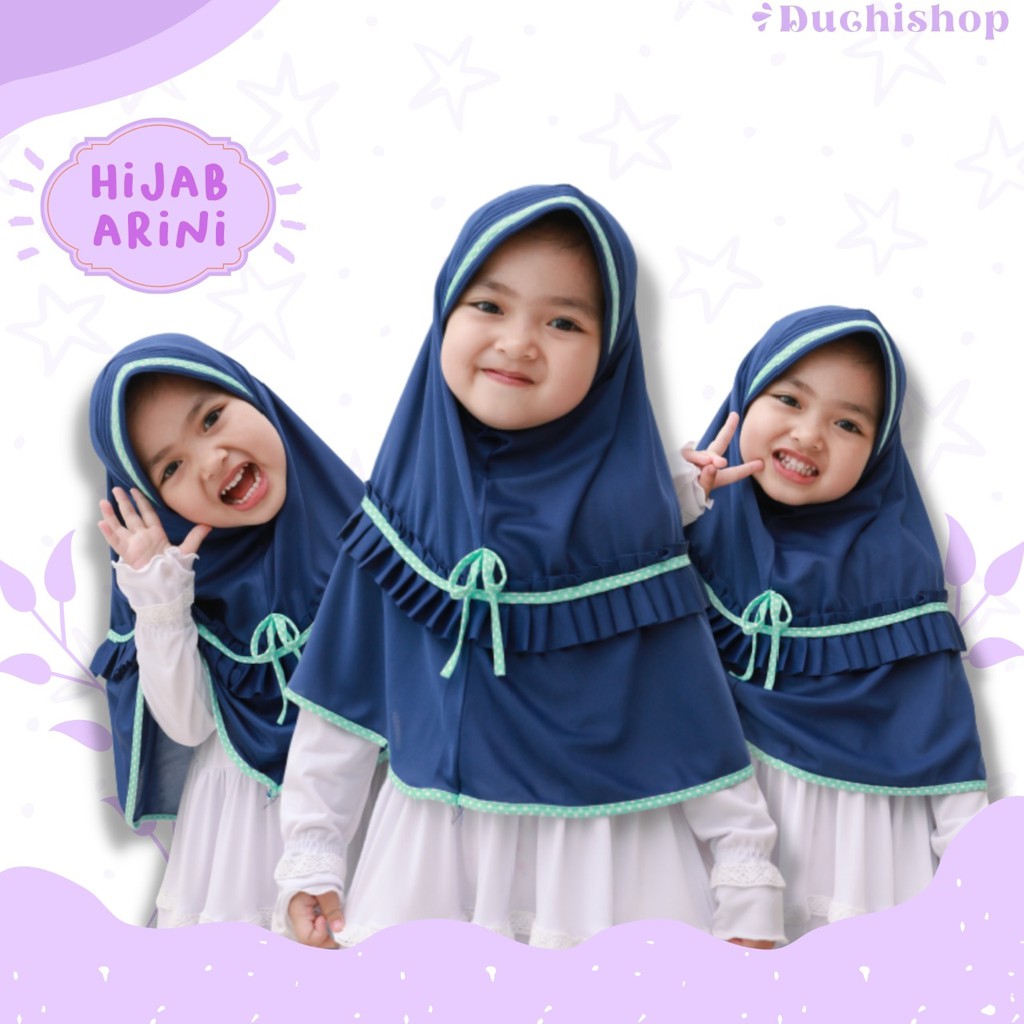 Hijab anak tk arini list jersey balon - jilbab anak instan arini / hijab anak terbaru / jilbab anak 