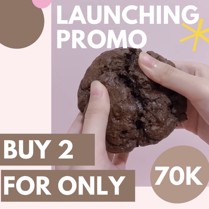 

[LAUNCHING PROMO] Premium Jumbo (150g*) Dark Chocolate Soft Cookie