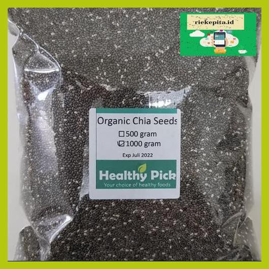 

5Yer67R- Black Chia Seed Organic Organik 1 Kg T7Rty67-