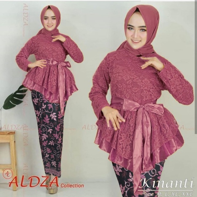 100% REAL PIC!! SET KINANTI GELINANG GEMARI BATIK KEBAYA BRUKAT PITA 7 WARNA-1