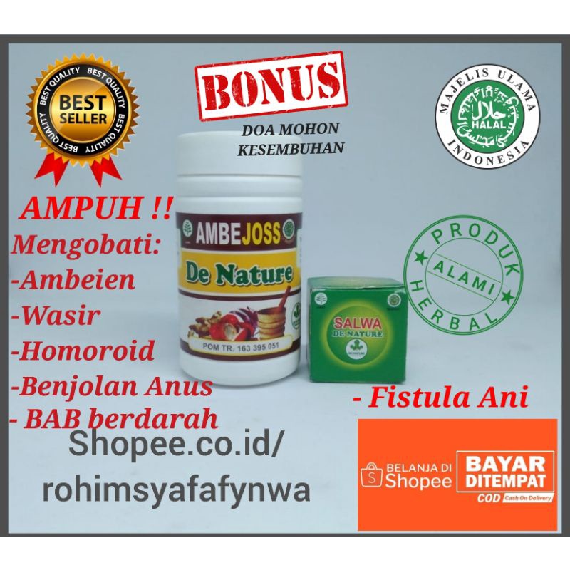 Obat Ambeien Fistula Ani Paling Ampuh Obat Wasir Ampuh Daun Ungu Ambejoss Salep Salwa De Nature Shopee Indonesia
