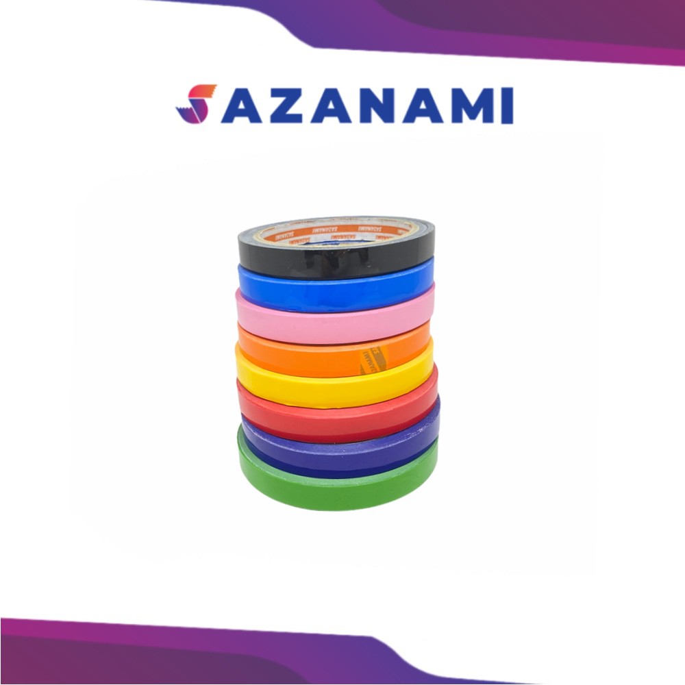 1 ROLL LAKBAN ISOLASI WARNA 12MM x 50M SAZANAMI SELOTIP 1 ROLL LAKBAN ISOLASI WARNA 12MM x 50M SAZANAMI SELOTIP